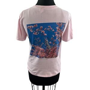 H&M DIVIDED Pink 'Mon Rayon de Soleil" Top Short Sleeves Crewneck Size XS